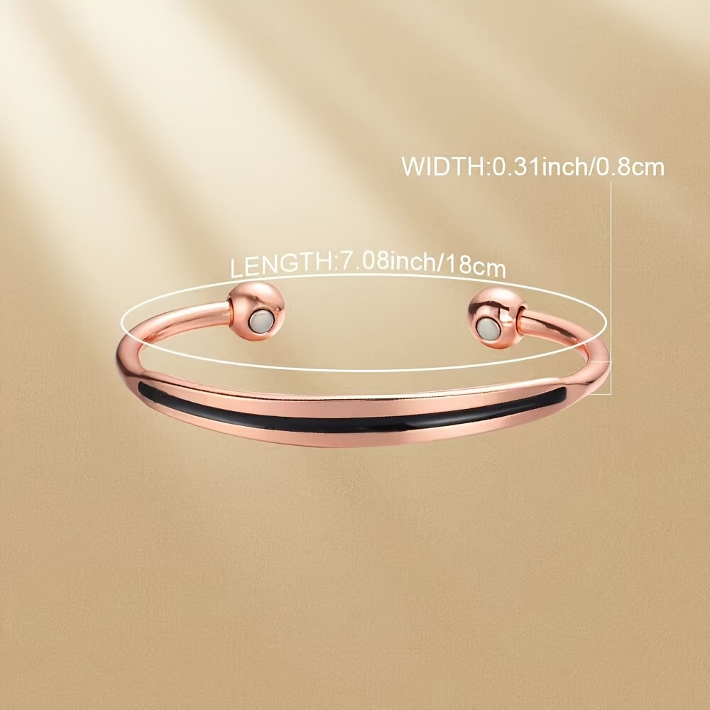 Women's Adjustable Copper Bracelet, Magnetic & Hypoallergenic